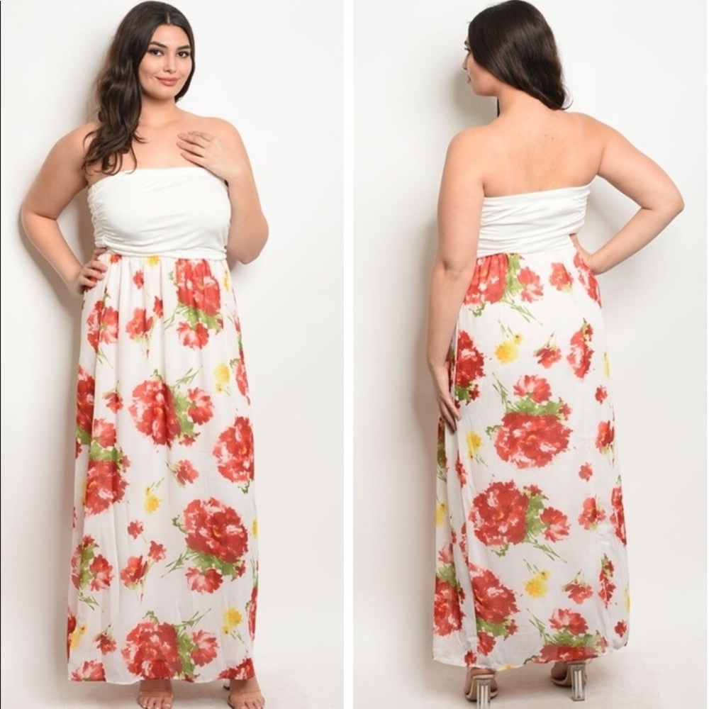 Floral Tube Top Dress